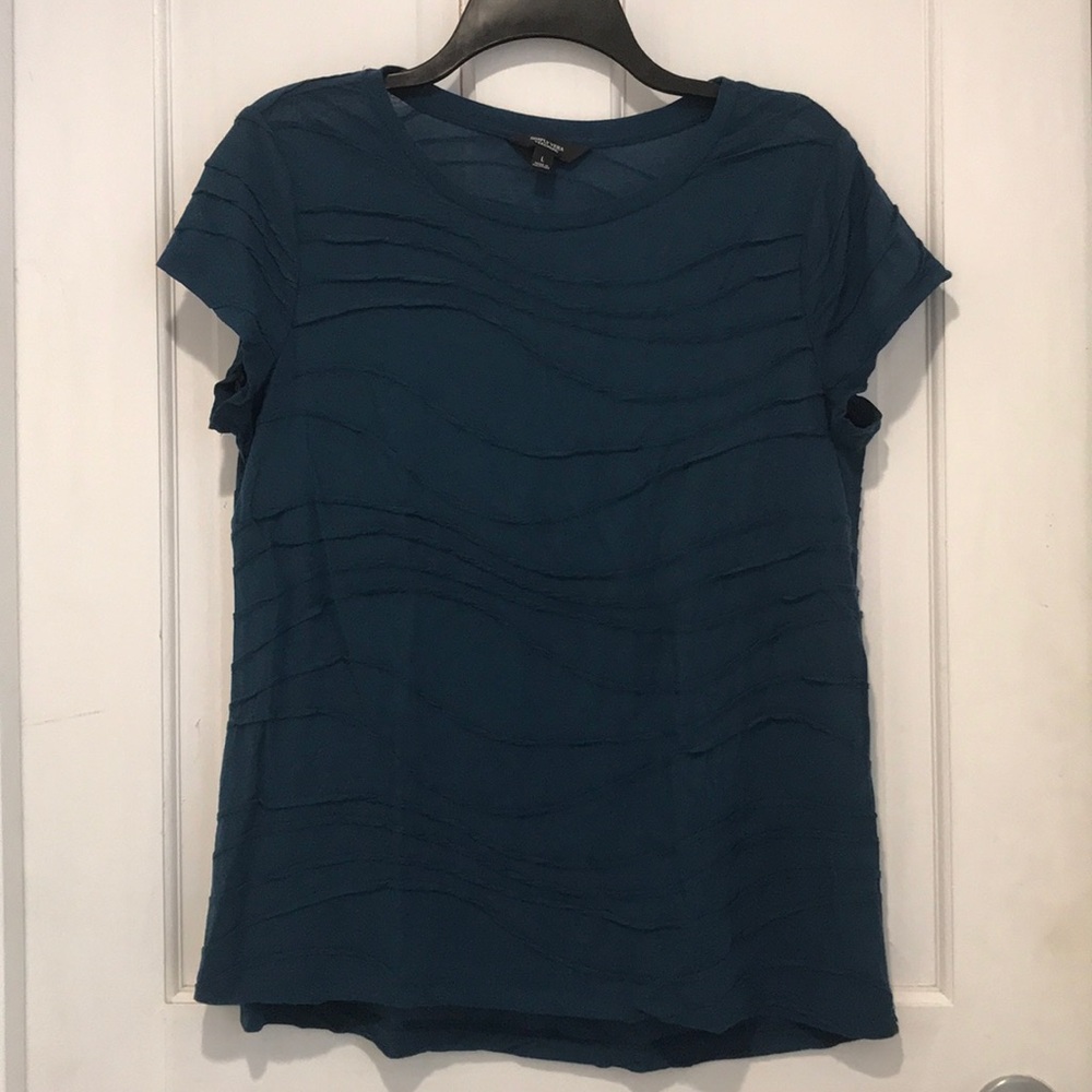 Large blue simply Vera Vera wang textured T-shirt